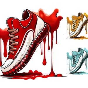 Dripping Sneakers Png Sublimation Design, Dripping Png, Sports Shoes ...