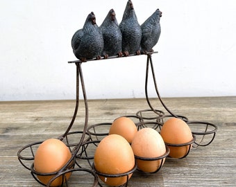 Egg rack - "Chickens on a Stick"