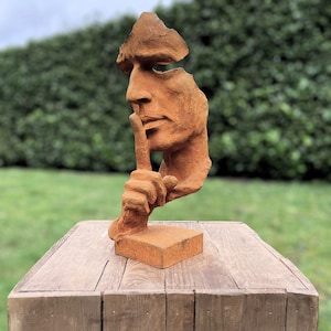 Buste moderne - "Silence" - Sculpture en fonte