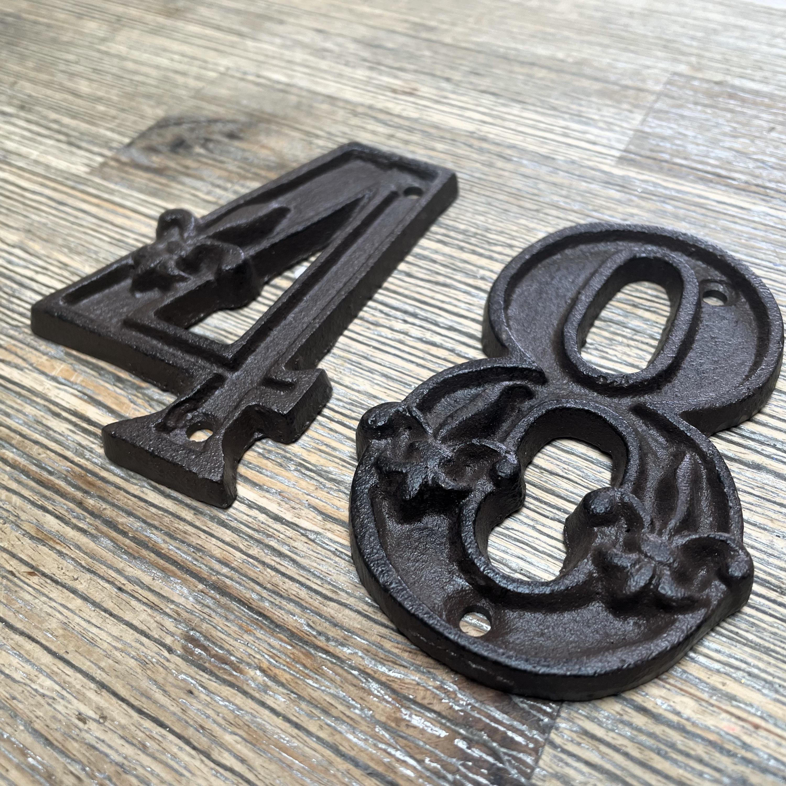 Cast Iron Numbers | House Number | Rustic Door Numbers | French Lily - Etsy
