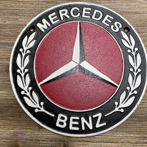 Wunderschönes Schild aus Gusseisen - Mercedes- Benz - Deutsche Automarke