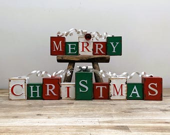 Christmas decoration - Decorative iron gifts with "Merry Christmas".
