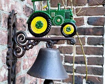 Cloche en fonte - Tracteur John Deere - Cloche murale