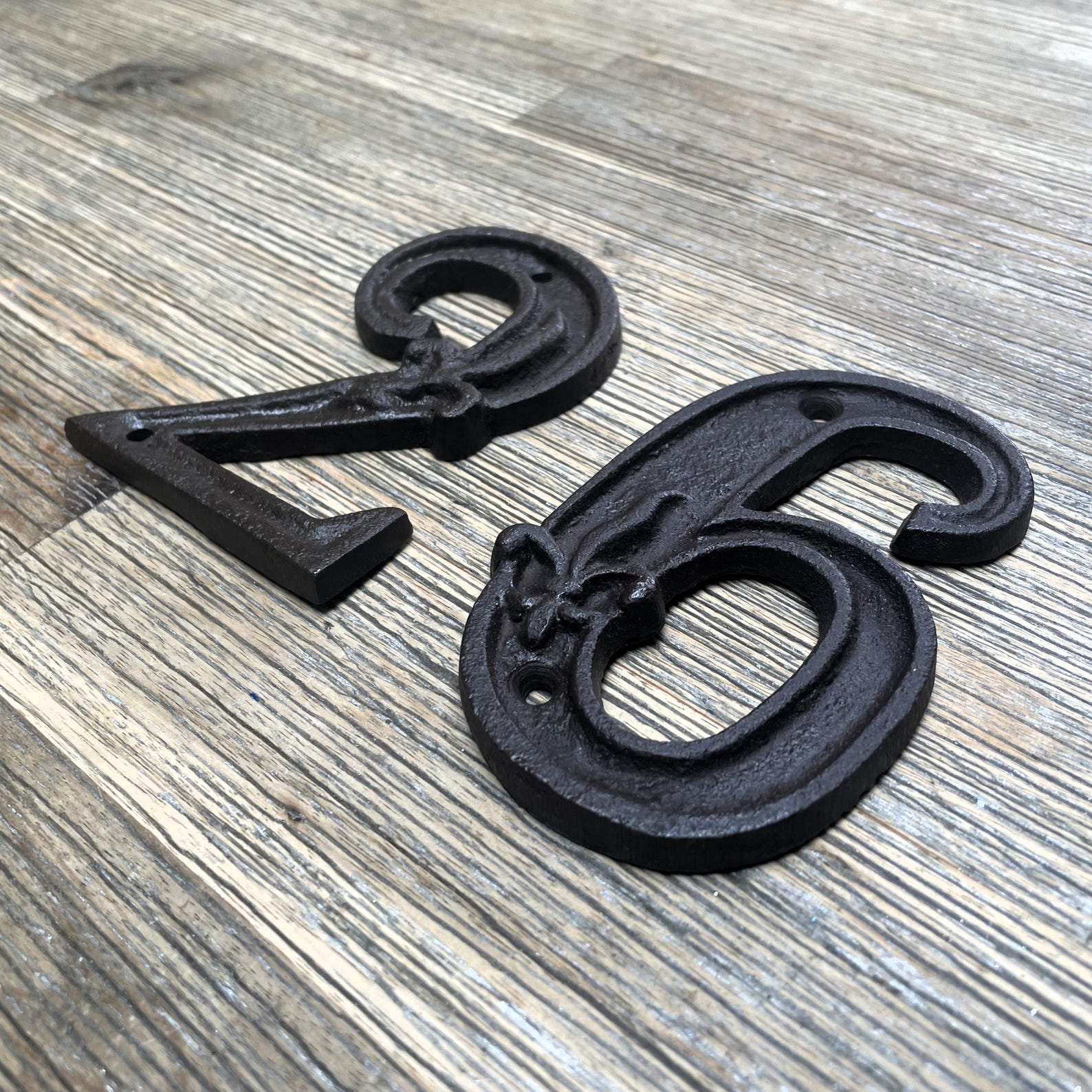 Cast Iron Numbers | House Number | Rustic Door Numbers | French Lily - Etsy