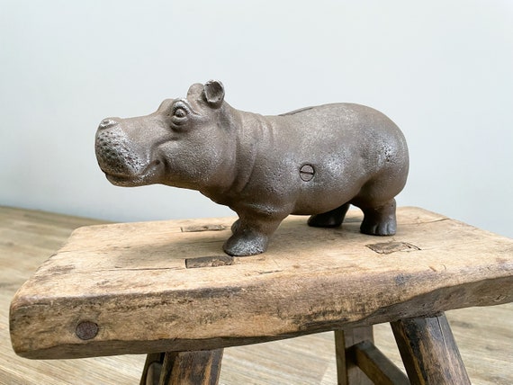 アンティーク　ヴィンテージ　大きい　カバ　貯金 アンティーク ヴィンテージ 大きい カバ 貯金 アンティーク