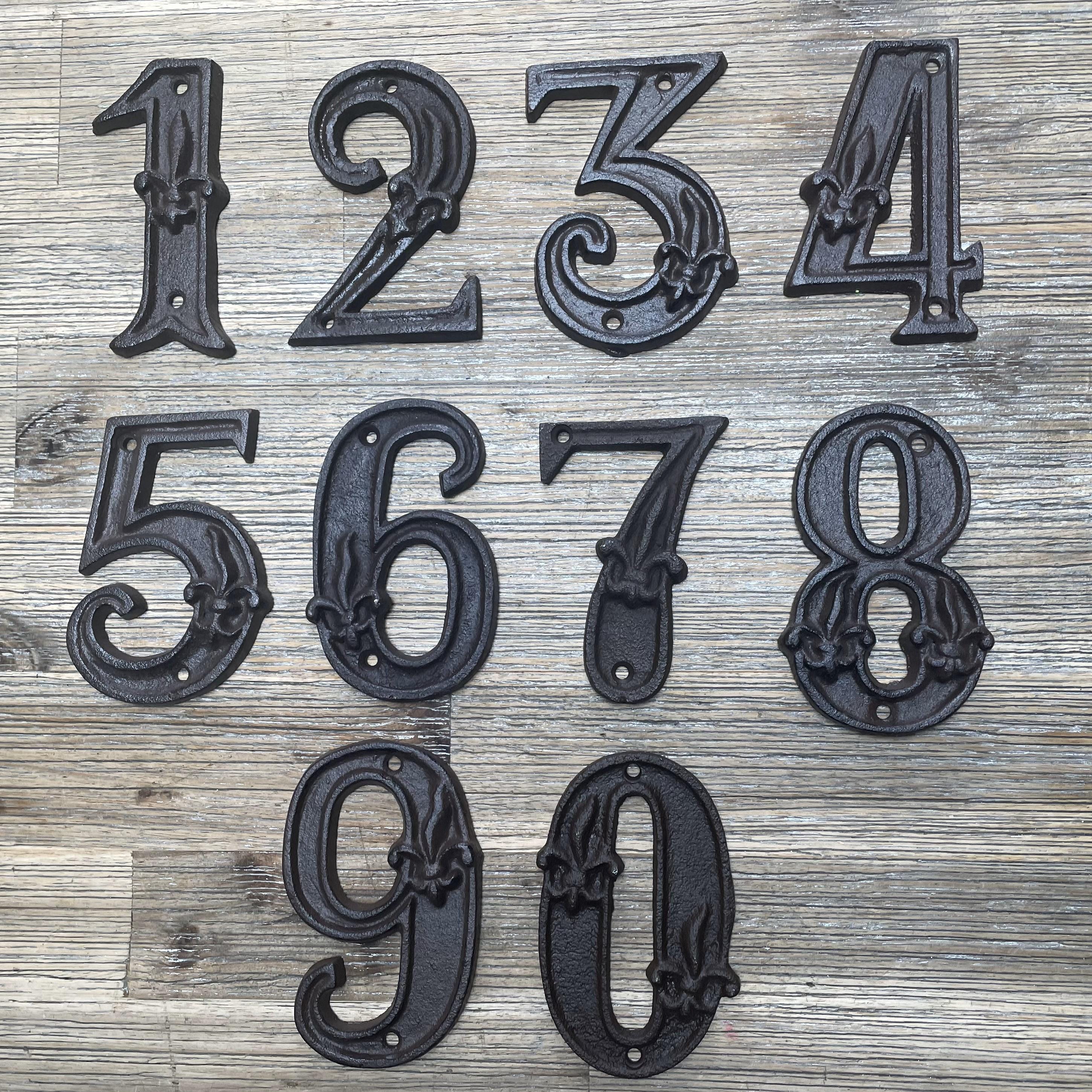 Cast For Numbers Cast Iron Numbers | House Number | Rustic Door Numbers | French Lily - Etsy