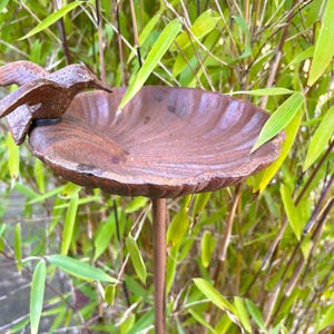 Prachtig gietijzeren vogelvoederschaal op staak - 99 cm/ 38.61 inch