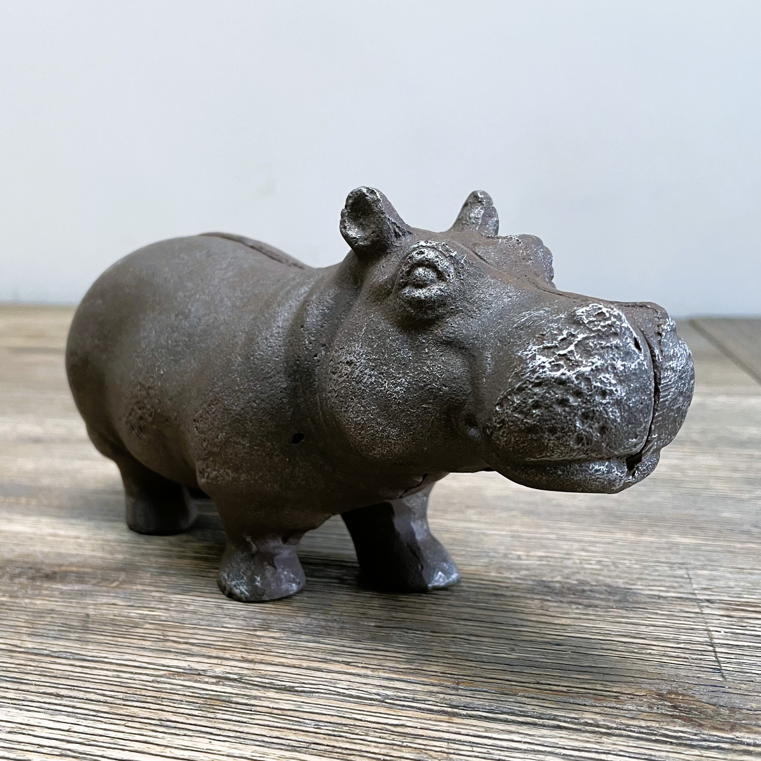 貯金箱 - 鋳鉄カバ - カバ - Etsy 日本