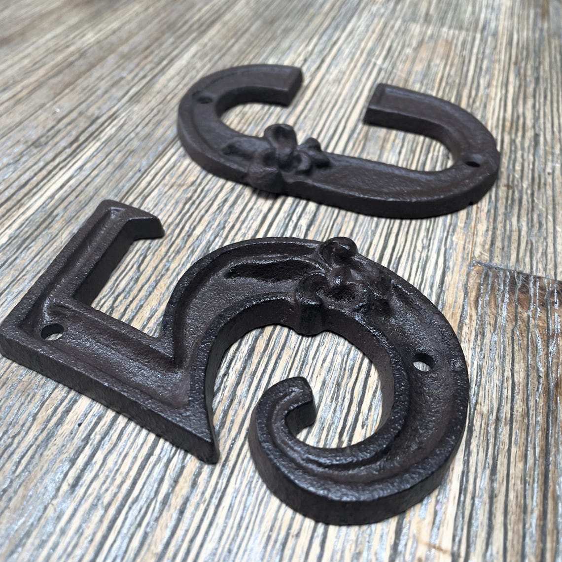 Cast Iron Numbers | House Number | Rustic Door Numbers | French Lily - Etsy