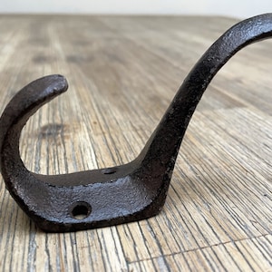 5x Cast iron coat hook Rustic Flat 5 pieces image 4