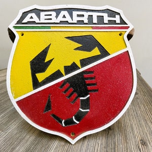 Bellissima insegna in ghisa - (Fiat) Abarth - Casa automobilistica/automobilistica sportiva italiana
