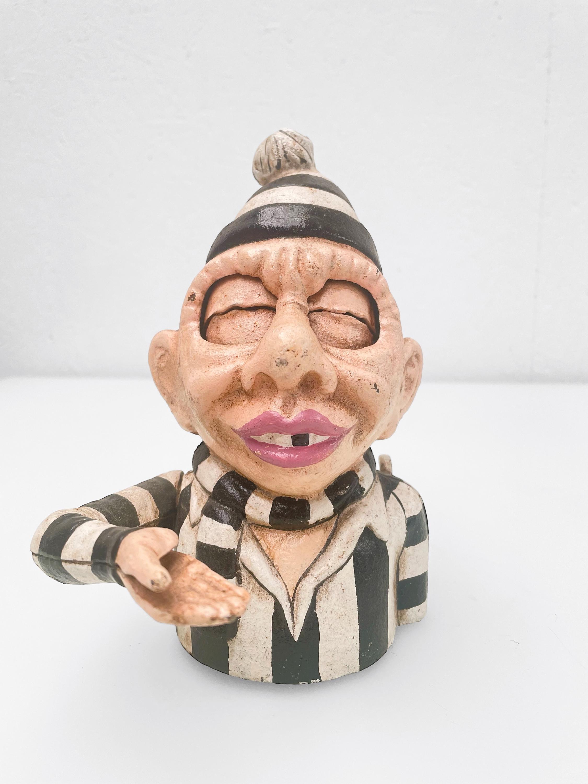 ビンテージ鋳鉄機械式貯金箱 - 黒と白の男 - Etsy 日本