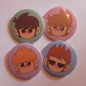 Eddsworld Inspired Buttons [2.25 Inch (5.715 Centimeters)]