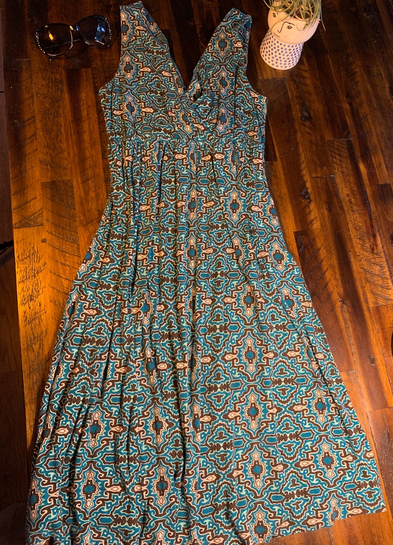 Boho Sleeveless Empire Waist Summer Dress Etsy