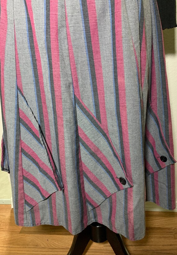 Full Circle 'Scarf' Skirt, Striped Vintage Skirt - image 3