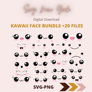 Kawaii face bundle svg-PNG , kawaii cute face svg-png, face bundle svg, cute face svg-png, cute face bundle svg, kawaii svg-png kawaii face