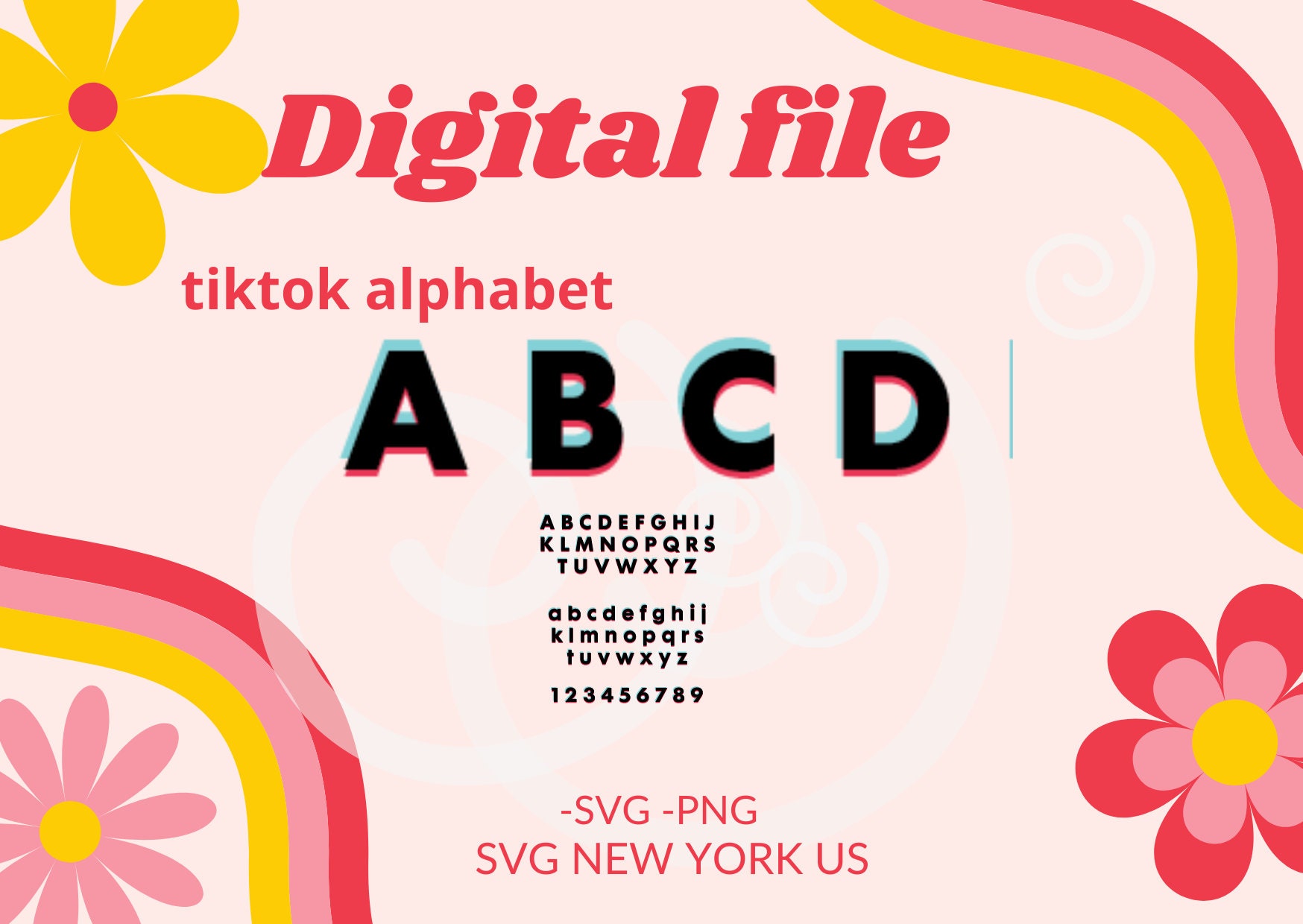 Tiktok Alphabet Svg , Png Etsy