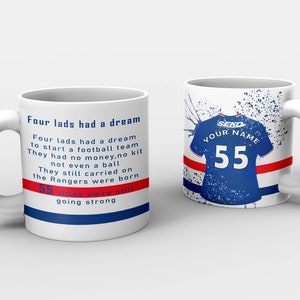 Four Lads Had A Dream - Coffee/Tea Mug - Personalised mugs - Football Mugs