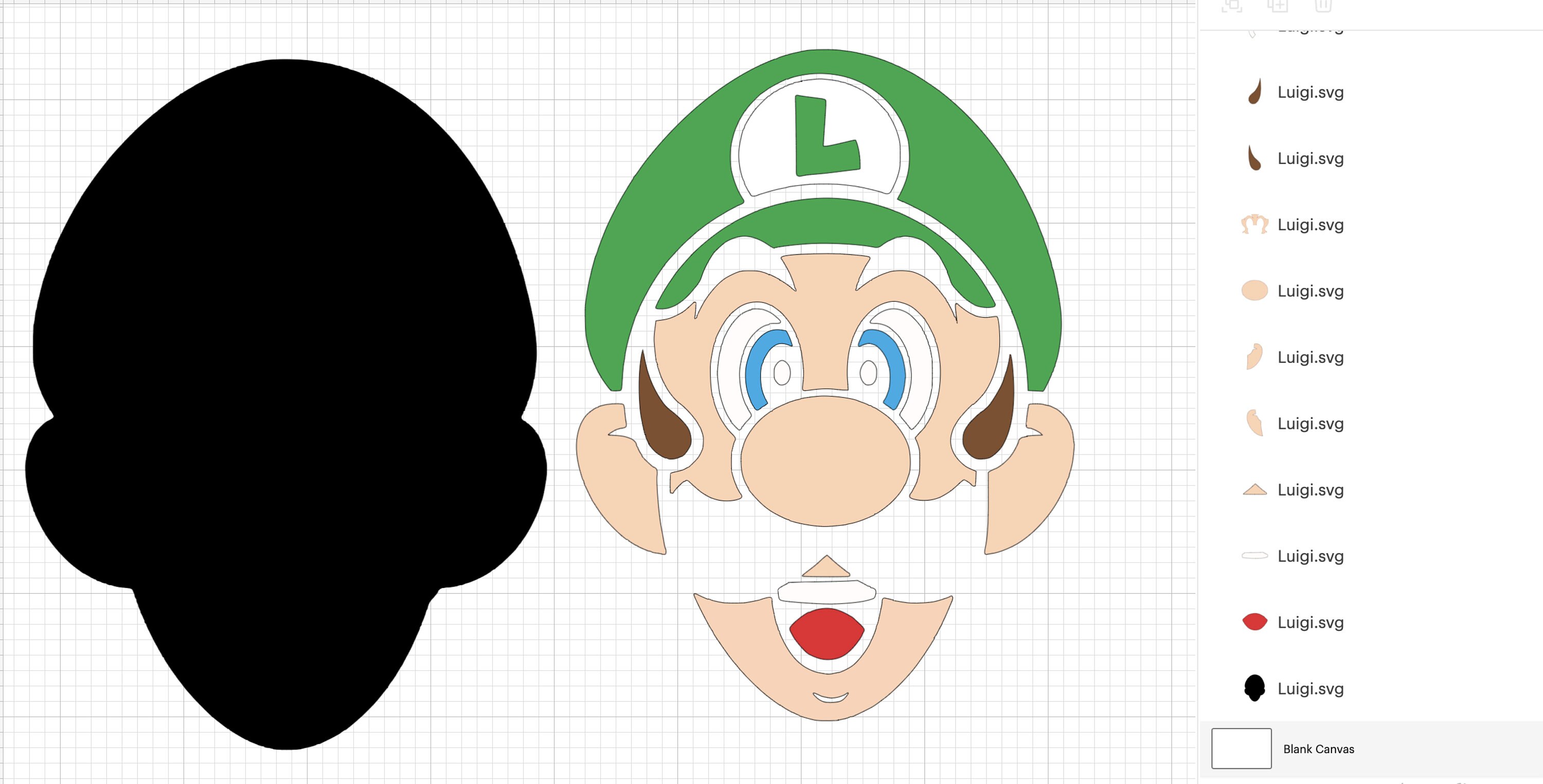 Luigi Layered SVG PNG - Etsy