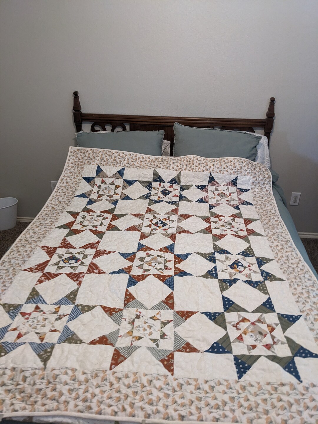 Fall Star Backdraft Fall Star Quilt - Throw Sized. Just Slightly Shorter Than a Twin Sized ...