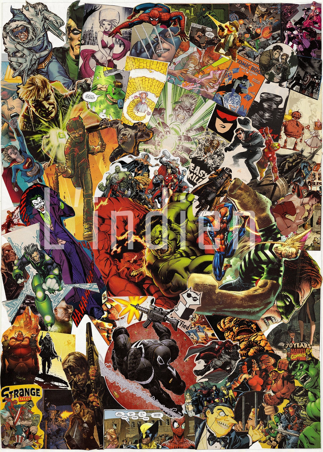Comics Collage Print - Etsy
