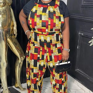 African Ankara dungarees /  overalls