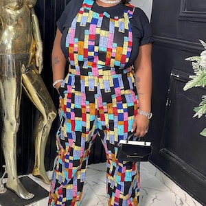 African Ankara dungarees /  overalls