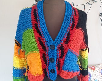 Rainbow Cardigan - Etsy