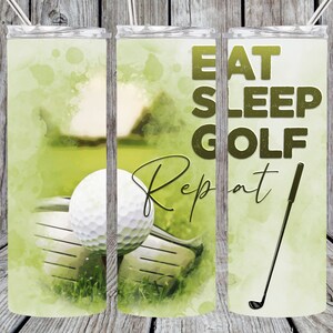Eat Sleep Golf Repeat | 20 oz Steel Tumbler
