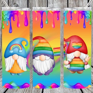 Rainbow Gnomes | 20 oz Steel Tumbler