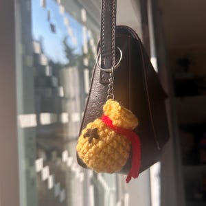crochet bell bag keychain
