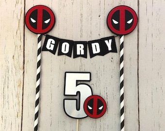 Deadpool cake topper/ Deadpool party decoration