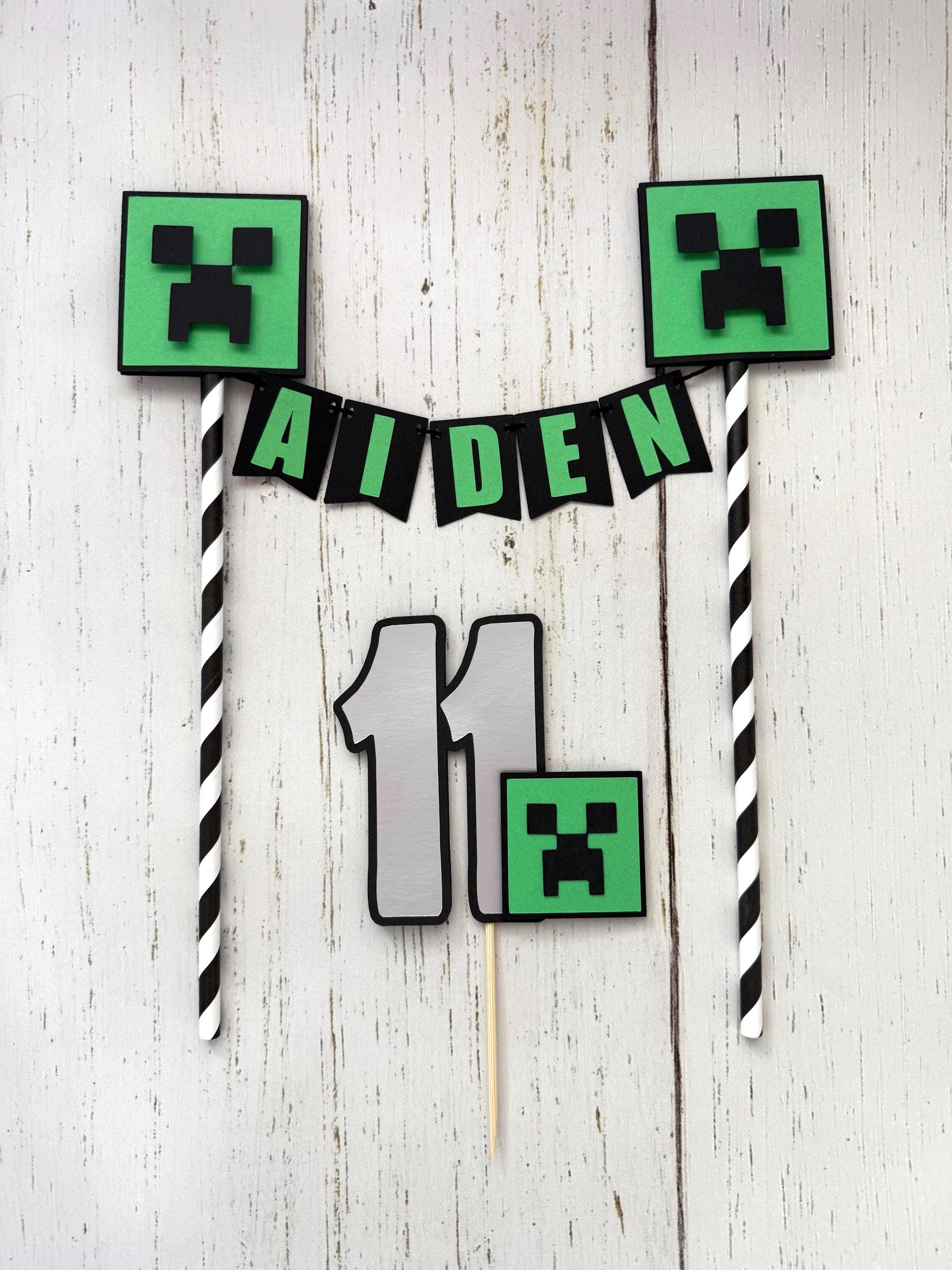 Simple Minecraft Cake Topper