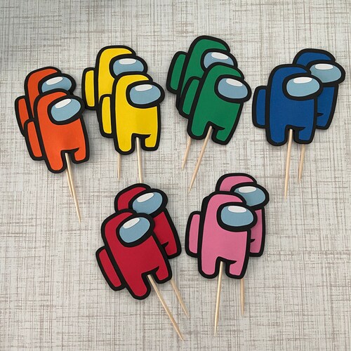 Among Us at Home Party Task Cards Cupcake Toppers - Etsy