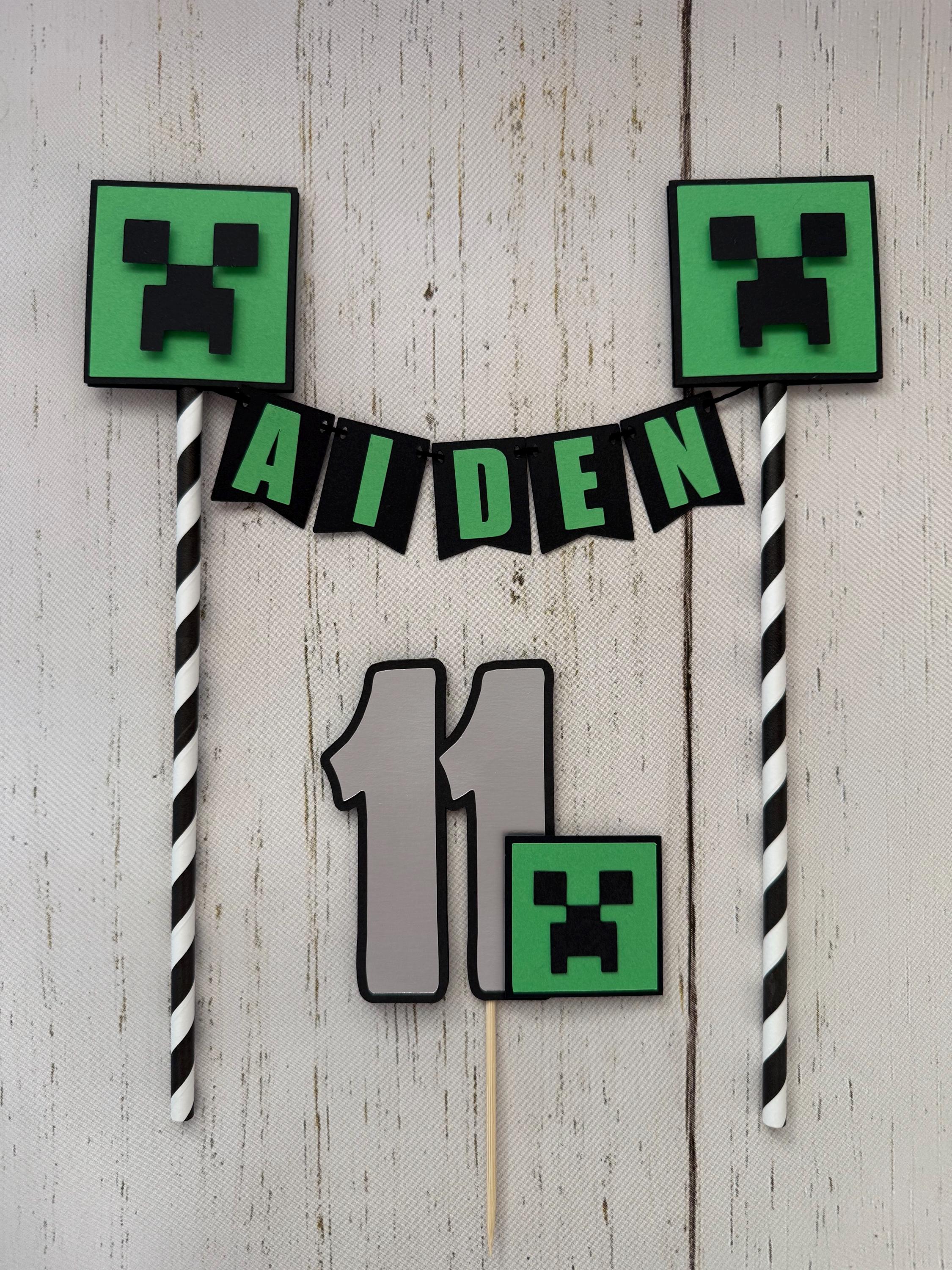 Simple Minecraft Cake Topper