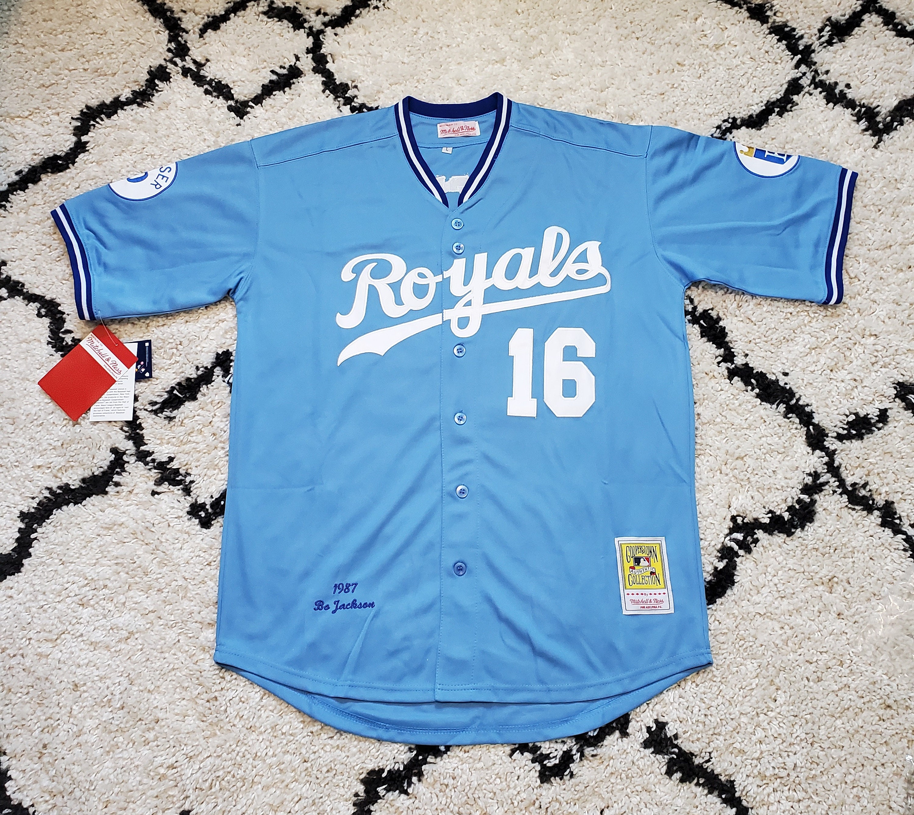 Mitchell & Ness, Other, Bo Jackson Kansas City Royals Powder Blue Mitchell  Ness Jersey