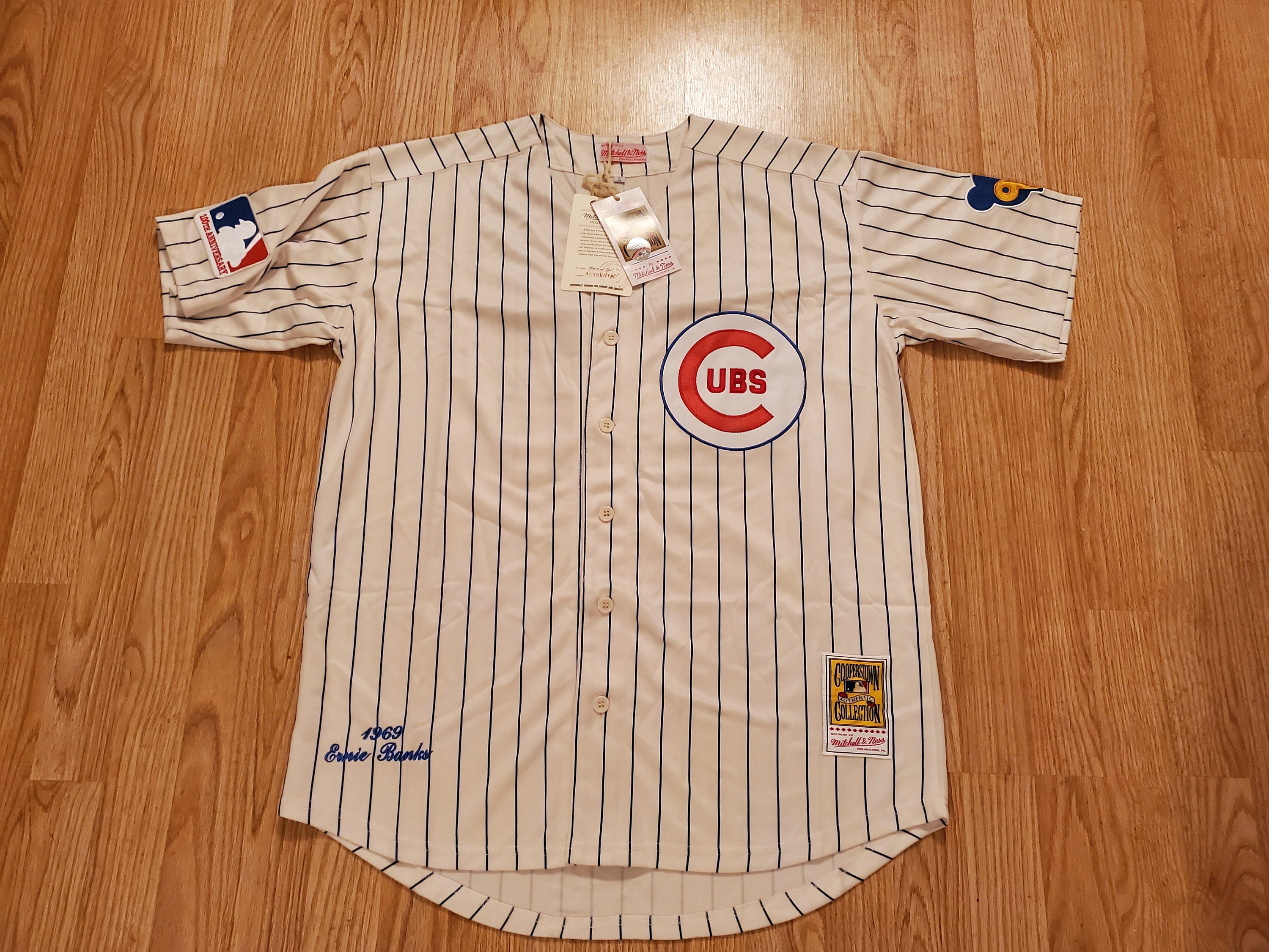 mitchell and ness ernie banks jersey