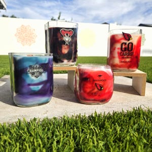 AZ Sports Milk Bottle Candles | DBacks & Cards | Reclaimed Glass