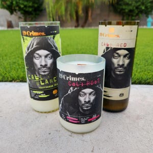 Wine Bottle Candle | High Spirits Scent | Cannabis-Inspired Herbal Blend | 16oz Recycled Cali Red Bottle | Bold Chill Gift