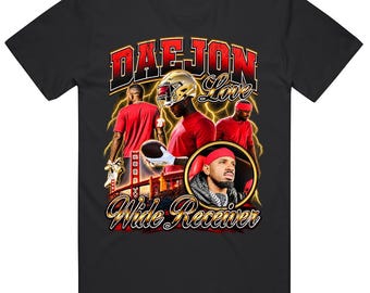Daejon Love Wide Receiver Fake Football Player T Shirt