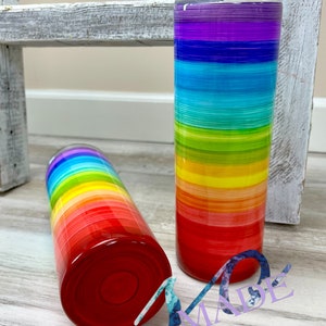 Personalizable Rainbow Serape Tumbler