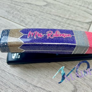 Personalized Glitter Pencil Stapler