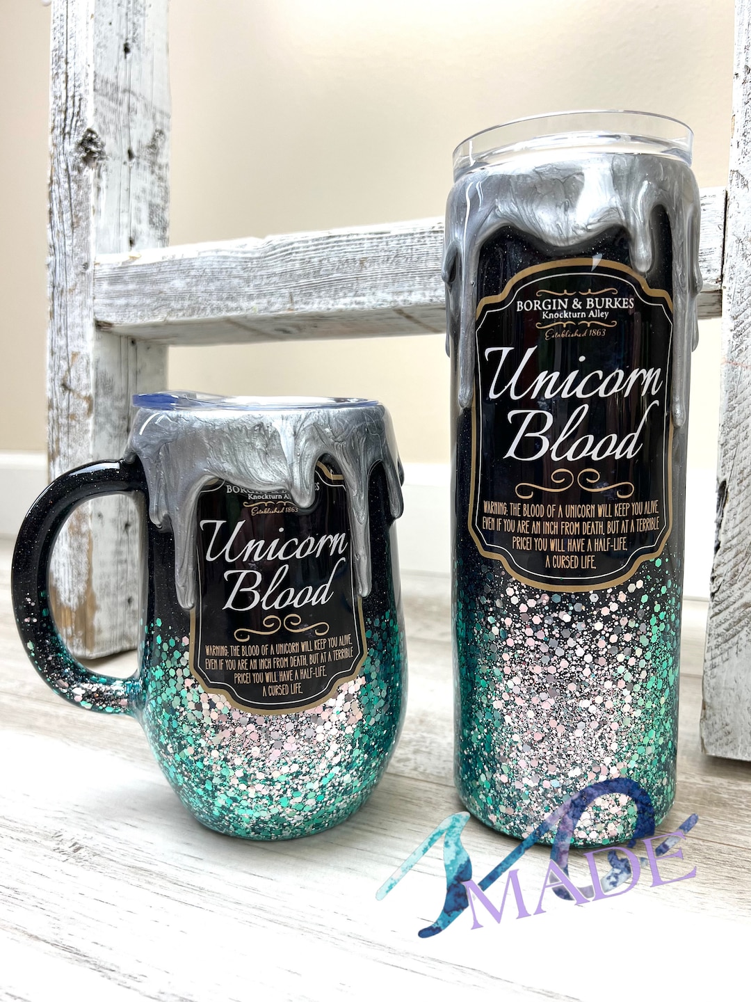 Customizable Glitter Unicorn Blood Tumbler - Etsy