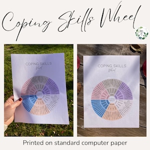 coping skills wheels printed out