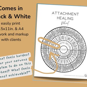 Mental health counseling printables for trauma healing, emotional regulation, attachment repair, and coping skill development.