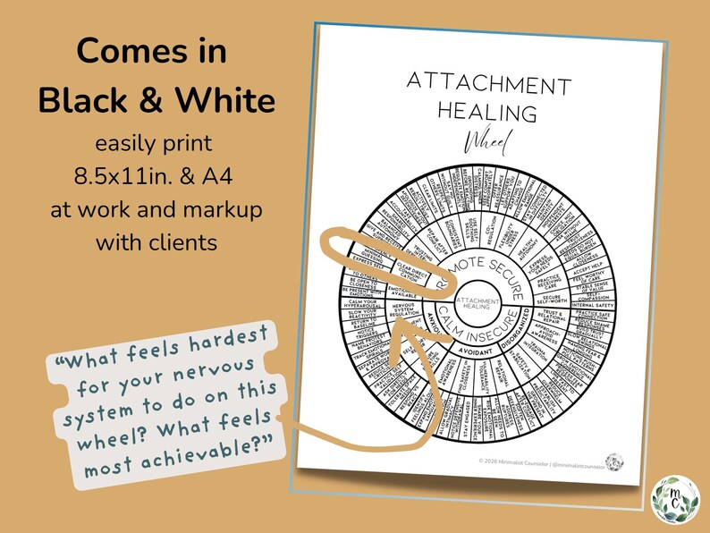 Mental health counseling printables for trauma healing, emotional regulation, attachment repair, and coping skill development.