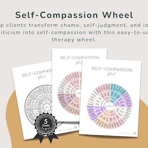 Therapist printable to teach self-compassion and reduce self-criticism.