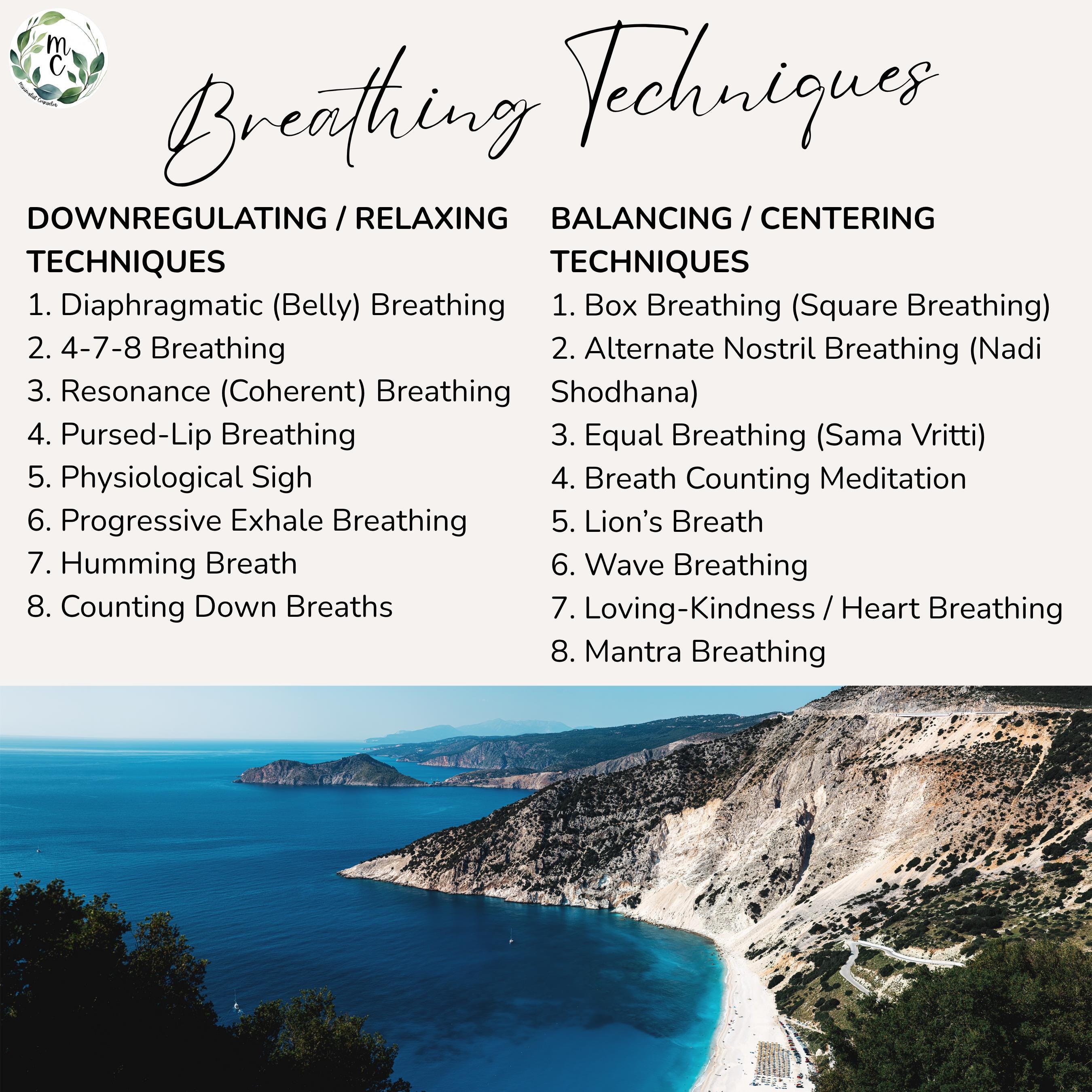 Breathing Techniques Workbook, Coping Strategies for Anxiety Relief ...