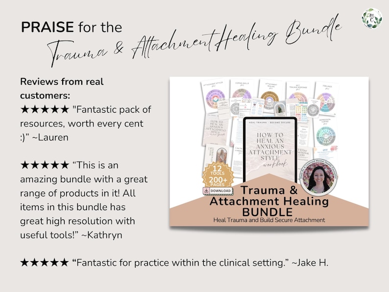 Attachment trauma workbook and printable therapy activities to help clients understand emotions and build healthier relationships.