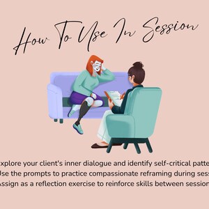 Printable self-compassion activity for adults in psychotherapy.